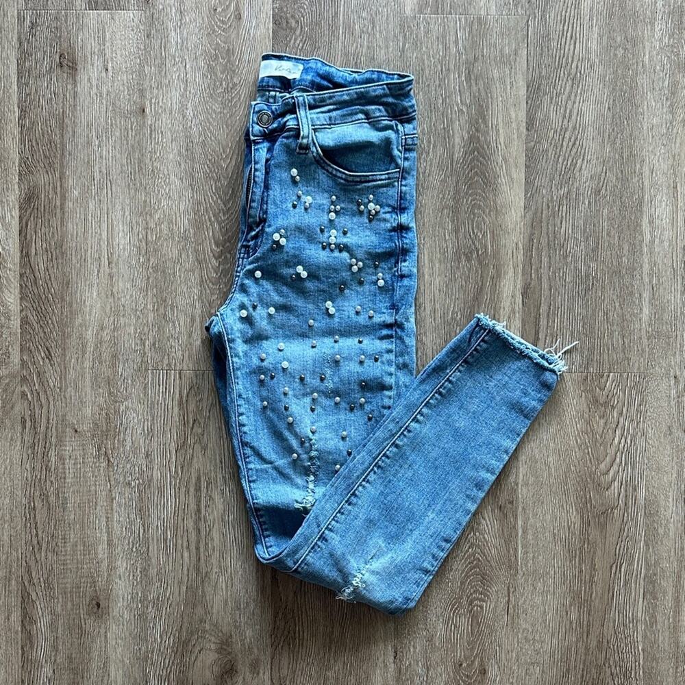 KanCan Addison Maggie Pearl Skinny Jeans Light Wash Size 28